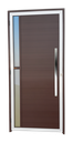 Ver imagem 1 de Porta Alumínio Lambril Visione c/Puxador D.Mix Corten 90 Brimak