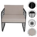 Ver imagem 4 de Conjunto 2 Poltronas 1 Namoradeira e 1 Mesa de Centro Córdova em Aço Carbono e Fibra Sintética Acess