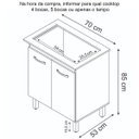 Ver imagem 3 de Balcão Cooktop 2 Portas 5 Bocas MDP UV Pés Reguláveis Jasmim Branco