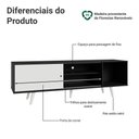 Ver imagem 4 de Rack para Tv até 80 Polegadas 160cm com Pés Preto/branco Torino Madesa Preto/branco