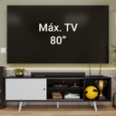 Ver imagem 5 de Rack para Tv até 80 Polegadas 160cm com Pés Preto/branco Torino Madesa Preto/branco