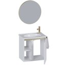 Ver imagem 4 de Kit Banheiro em Aço Jatoba 50 Branco c/Lavatório