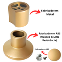 Ver mais imagens de Acabamento Abs Volante C-40 para Registro Base Docol Dourado