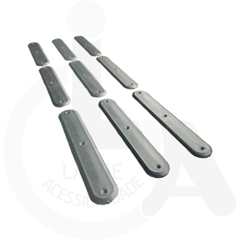 Elemento Tátil Direcional Pvc Parafusado Cinza