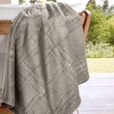 Ver imagem 1 de Manta Flannel Gales Efeito Jacquard Queen 100% Poliéster Microfibra Khaki Buettner