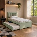 Ver imagem 1 de Cama + Cama Auxiliar Solteirão Ecoconfort Verde Menta