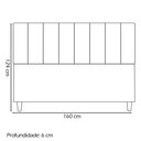Ver imagem 4 de Cabeceira Decorativa Elen para Cama Queen 160 Cm Suede Azul-marinho Suede