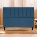 Ver imagem 3 de Cabeceira Decorativa Elen para Cama Queen 160 Cm Suede Azul-marinho Suede