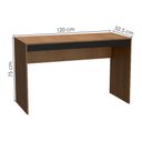 Ver imagem 2 de Mesa Escrivaninha e Estante para Escritorio B28 Mel Preto Novam