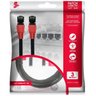 Cabo de Rede CAT7 PATCH CORD FTP 600 MHZ / 10 GBPS 3M Vermelho 5+ - 2