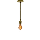 Ver imagem 1 de Luminária Pendente Cozinha Slim Vintage Corrente C/lamp Carb Cor:bronze;lâmpada:a19-110v