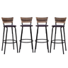 Kit 4 Bancos para Bancada Banqueta Alta Cappuccino Balcão Cozinha Bistrô Área Gourmet Churrasqueira - 1