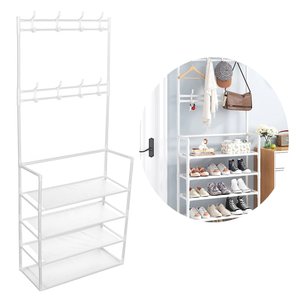 Rack Sapateira Arara Organizadora 4 Andares Multiuso Sapato Tenis Roupa Closet Quarto Armario Decora