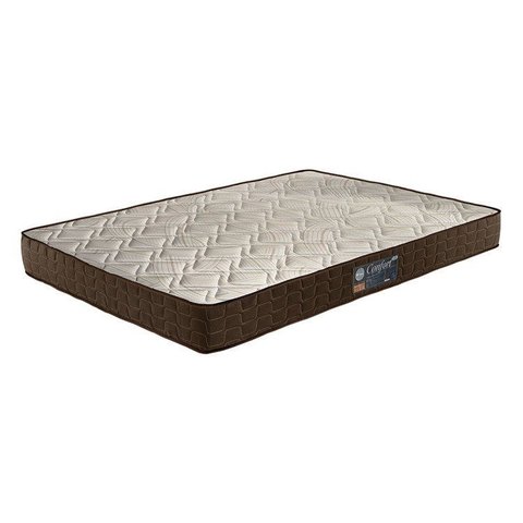 Colchão de Espuma Viúva D28 Dupla Face 19x188x128cm Marrom/Branco