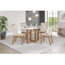 Ver imagem 2 de Mesa Jantar Natali 120 4 Cadeiras Isa Linho - Henn