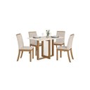 Ver imagem 1 de Mesa Jantar Natali 120 4 Cadeiras Isa Linho - Henn