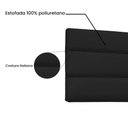 Ver imagem 3 de Cabeceira Painel La Italiana Para Cama Box King 195 cm Corino Preto - D’Rossi