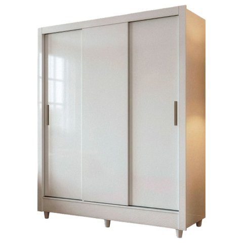 Guarda Roupas Casal 3 Portas de Correr 2 Gavetas Nice