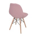 Ver imagem 3 de Capa Cadeira Eiffel Charles Eames Wood Tricot Rosa