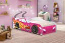 Ver imagem 4 de Cama Carro Kaboom Pink Solteiro Com Colchão