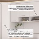 Ver imagem 4 de Quarto Modulado Queen de Canto com Guarda-roupas Maleiro e Cabeceira Alpes Master Luciane Móveis