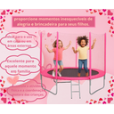 Ver imagem 5 de Cama Elástica Pula Pula 2,44 M Infantil Rosa Pink 100% Nacional Suporta até 235 Kg