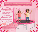 Ver imagem 5 de Cama Elástica Pula Pula 2,44 M Infantil Rosa Pink 100% Nacional Suporta até 235 Kg