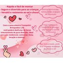 Ver imagem 6 de Cama Elástica Pula Pula 2,44 M Infantil Rosa Pink 100% Nacional Suporta até 235 Kg
