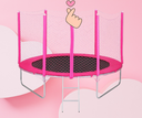 Ver imagem 2 de Cama Elástica Pula Pula 2,44 M Infantil Rosa Pink 100% Nacional Suporta até 235 Kg