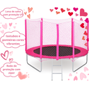 Ver imagem 3 de Cama Elástica Pula Pula 2,44 M Infantil Rosa Pink 100% Nacional Suporta até 235 Kg