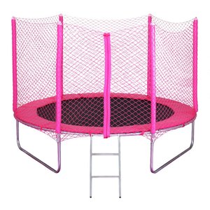 Cama Elástica Pula Pula 2,44 M Infantil Rosa Pink 100% Nacional Suporta até 235 Kg