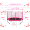 Cama Elástica Pula Pula 2,44 M Infantil Rosa Pink 100% Nacional Suporta até 235 Kg - 8