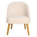 Ver imagem 6 de Banqueta Poltrona Lua Bege para Recepção Atendimento Penteadeira