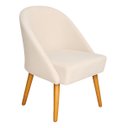 Ver imagem 3 de Banqueta Poltrona Lua Bege para Recepção Atendimento Penteadeira