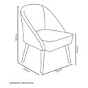 Ver imagem 7 de Banqueta Poltrona Lua Bege para Recepção Atendimento Penteadeira