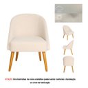 Ver imagem 2 de Banqueta Poltrona Lua Bege para Recepção Atendimento Penteadeira