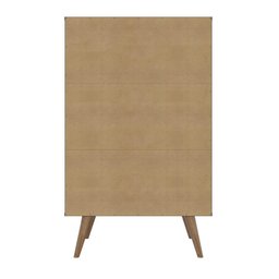 Comoda 4 Gavetas Amber Azul Petroleo Frente Ebano Genialflex - 6