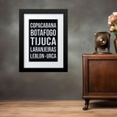 Ver imagem 1 de Quadro Rio de Janeiro Bairros - 60x48cm:moldura Preta