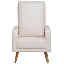 Ver imagem 3 de Poltrona de Amamentação Fixa Pés Manu Noah D02 Bouclê Off White B-114 - Lyam Decor