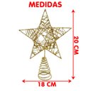 Ver imagem 4 de Ponteira Estrela Gliter Dourado Enfeite Árvore de Natal 24cm
