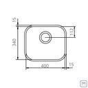 Ver imagem 5 de Cuba Tramontina Lavínia 40x34 94020202 Inox Alto Brilho + Sifão