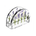 Ver imagem 1 de Porta Guardanapos de Mesa em Cristal Lavanda Hand Painting - Lyor