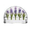 Ver imagem 3 de Porta Guardanapos de Mesa em Cristal Lavanda Hand Painting - Lyor