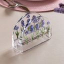Ver imagem 2 de Porta Guardanapos de Mesa em Cristal Lavanda Hand Painting - Lyor