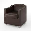 Ver imagem 5 de Kit 10 Poltronas Decorativas Recepção Sala Courino Marrom