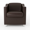 Ver imagem 4 de Kit 10 Poltronas Decorativas Recepção Sala Courino Marrom