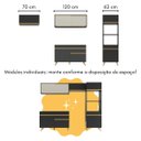 Ver imagem 5 de Armário de Cozinha Modulado com Bancada Americana Multimóveis Mp2209 Preto/dourado