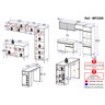 Armário de Cozinha Modulado com Bancada Americana Multimóveis Mp2209 Preto/dourado - 3