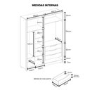 Ver imagem 4 de Guarda Roupa Solteiro 4 Portas New Guarapari - Carvalho/offwhite