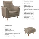 Ver imagem 6 de Poltrona de Amamentação com Puff Quarto Bebê Leticia Suede Bege Escuro